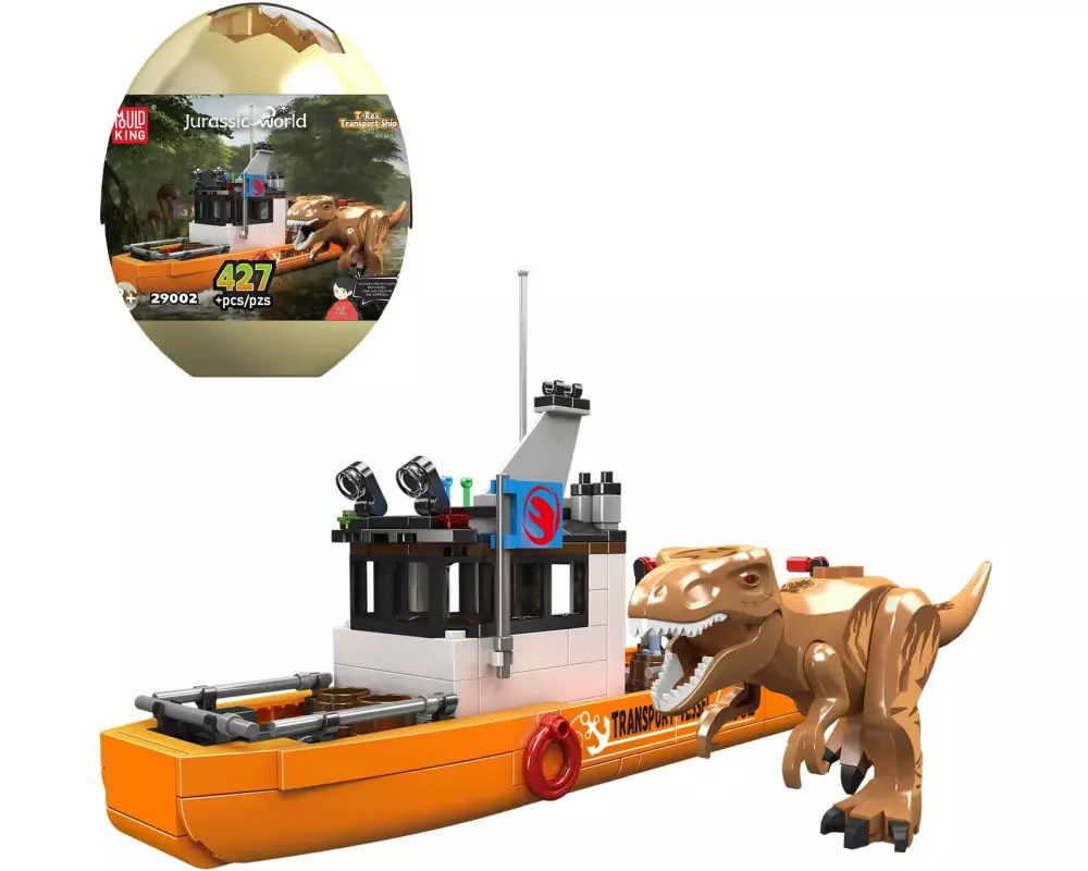 Mould King T-Rex Transportschiff Dinosaurier-Fans