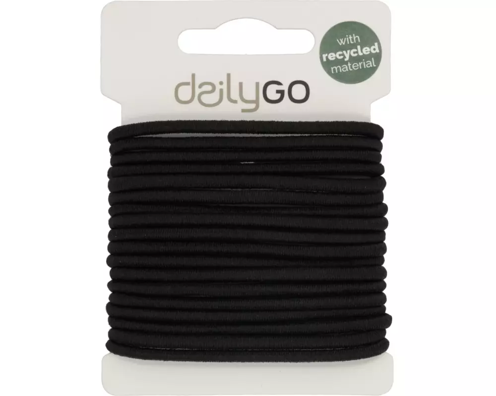 DailyGo Haargummi 18 Stück, Schwarz