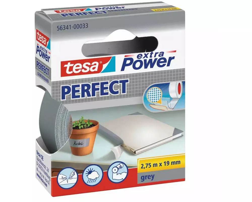 tesa Gewebeband Extra Power Perfect 2.75 m x 19 mm