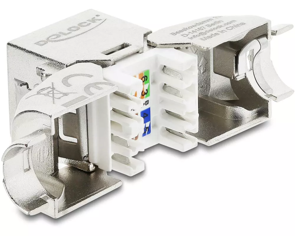 Delock Keystone-Modul RJ45 Buchse zu LSA Cat.6A 45°