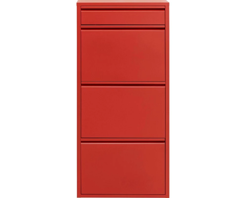 Kare Schuhschrank Caruso 3 Plus 1, Rot