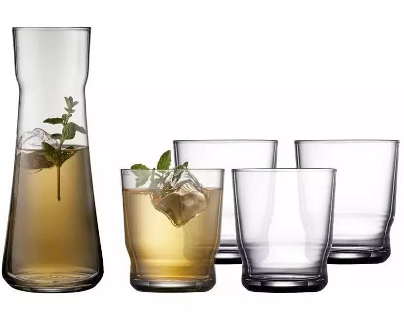 Lyngby Trinkbecher Karaffenset Lissabon 5-teilig, Clear