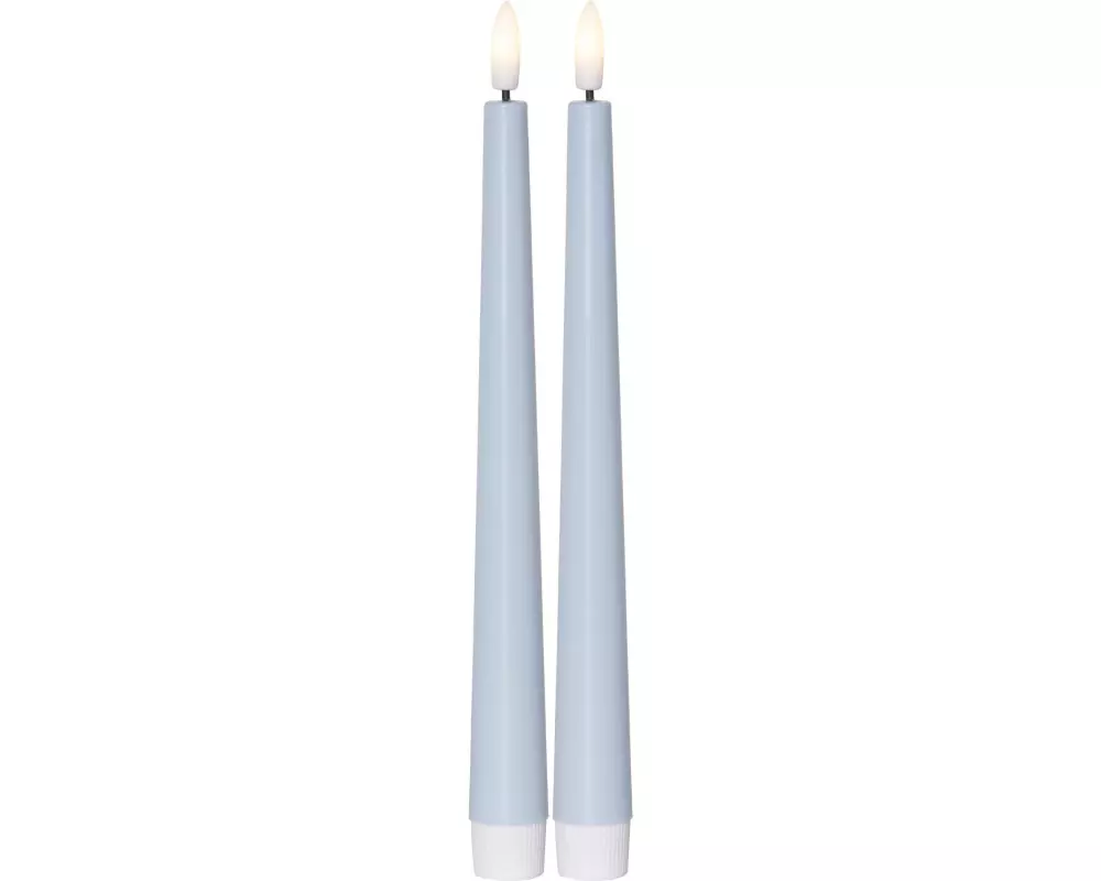 Star Trading LED-Stabkerzen Set Dinner Candy 2 pack, Warmweiss – blau