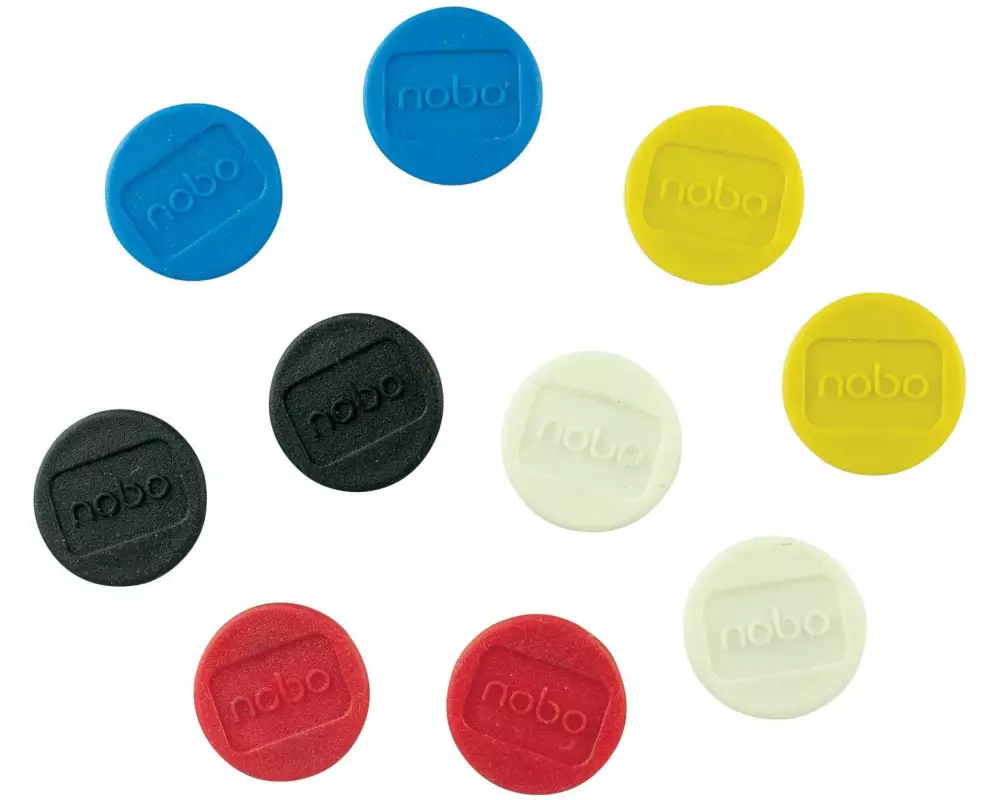 Nobo Haftmagnet Ø 1.3 cm 10 Stück, farbig sortiert
