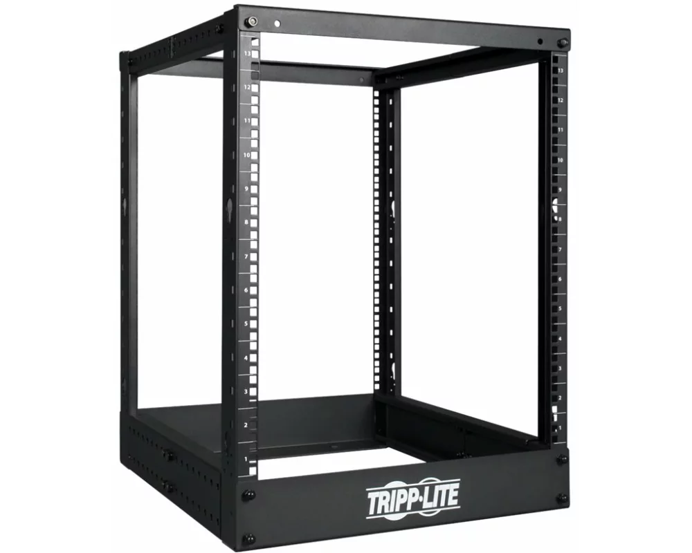 EATON TRIPPLITE 13U SmartRack, 4-Post, Open Frame Rack - Organize and Secure Network Rack Equipment
