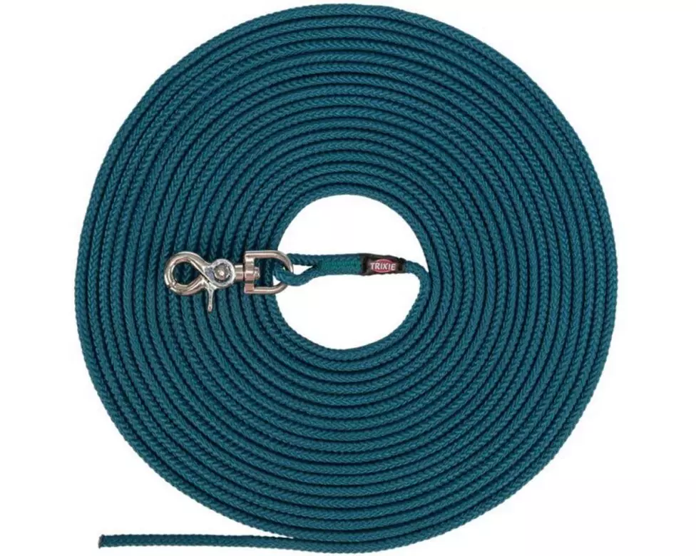 Trixie Schleppleine Trigger-Snap-Hook S-M, 5 m, Petrol