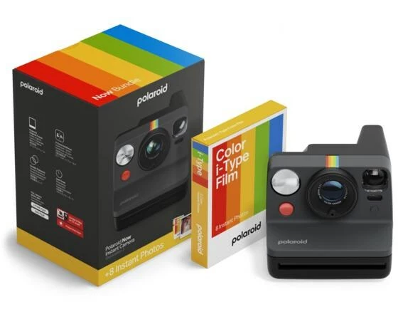 Polaroid Fotokamera Now Gen 3.0 + Color Film Bundle Schwarz