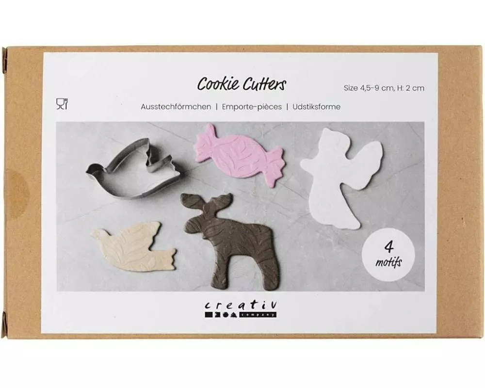 Creativ Company Guetzli-Ausstecher 4.5-9 cm, 4 Stück