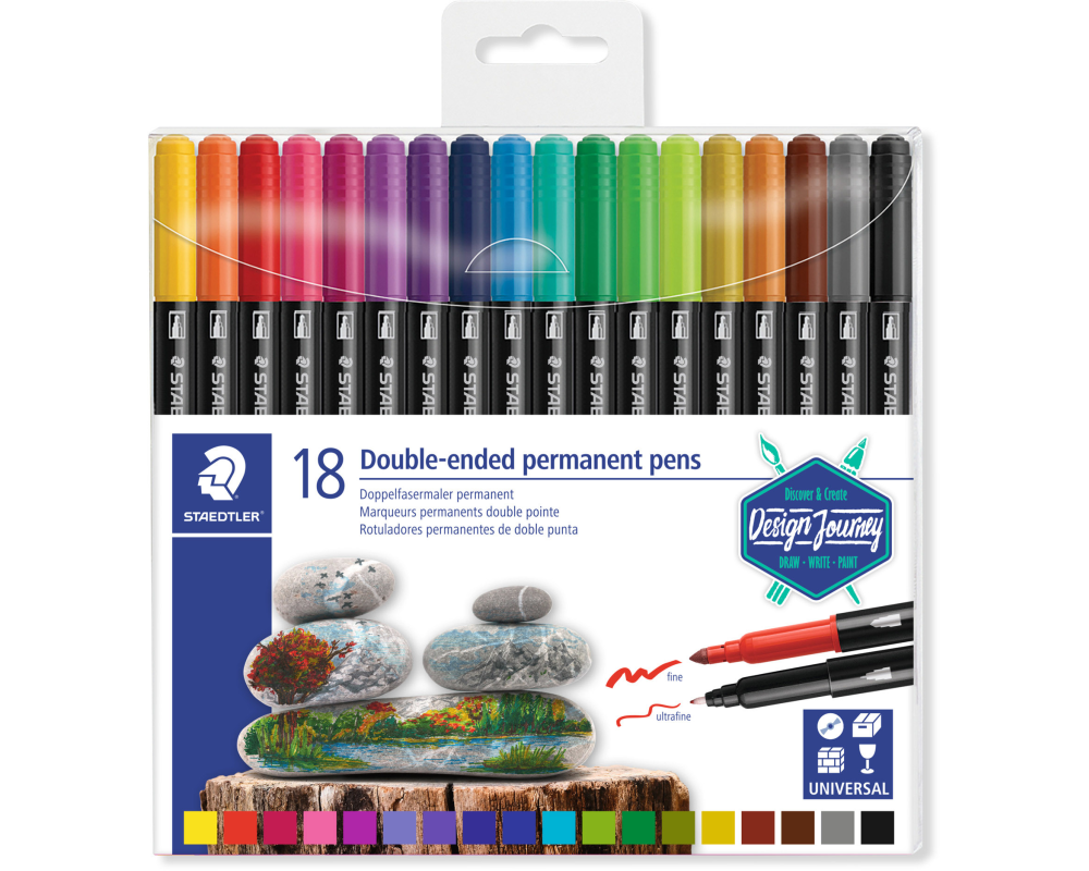 STAEDTLER Fasermaler 3187TB18 Design Journey, 18 Stück