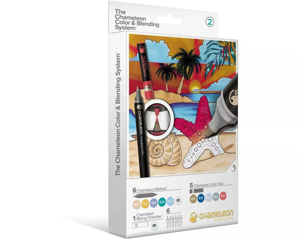 Chameleon Brushpen Color & Blending Set 2 mit 6 Marker