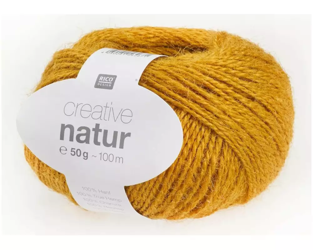 Rico Design Wolle Creative Natur 50 g, Senfgelb