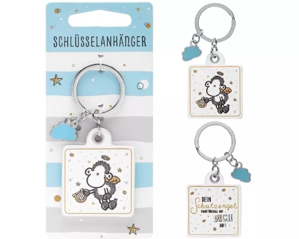 Sheepworld Schlüsselanhänger Schutzengel 8.5 x 4 cm, Kunstleder