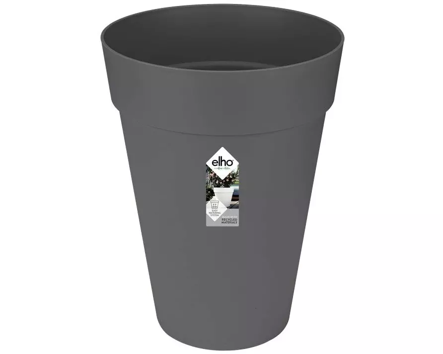 Elho Pflanzentopf Loft Urban Rund Hoch 35 cm Schwarz