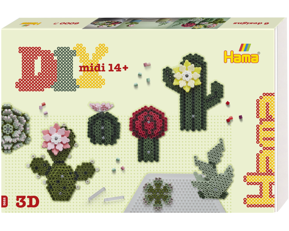 HAMA Bügelperlen Set Midi 3621 Sukkulenten