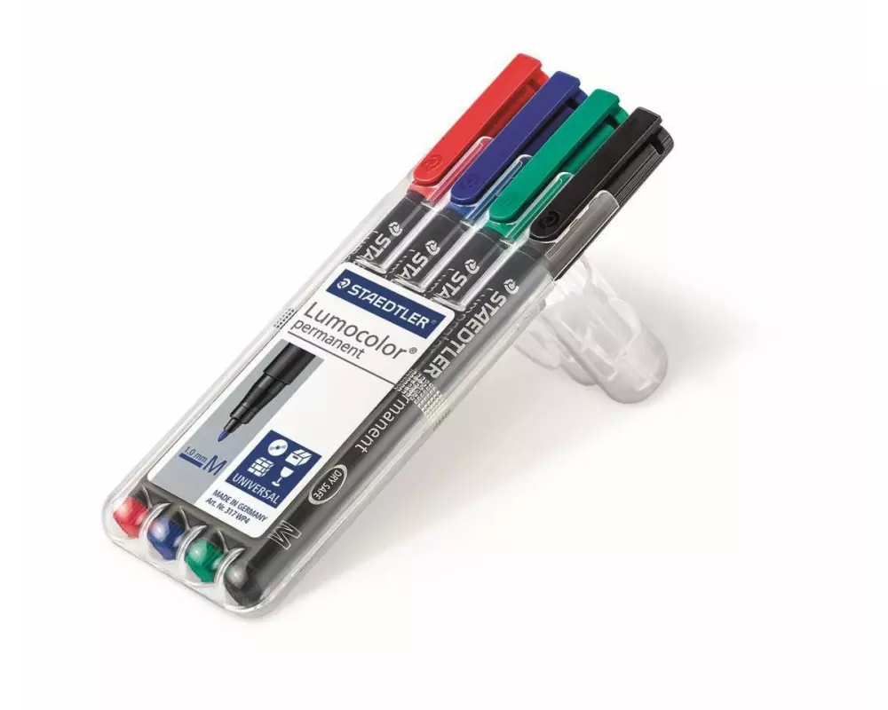 Staedtler Folienstift Lumocolor 317 M 4er-Set, permanent