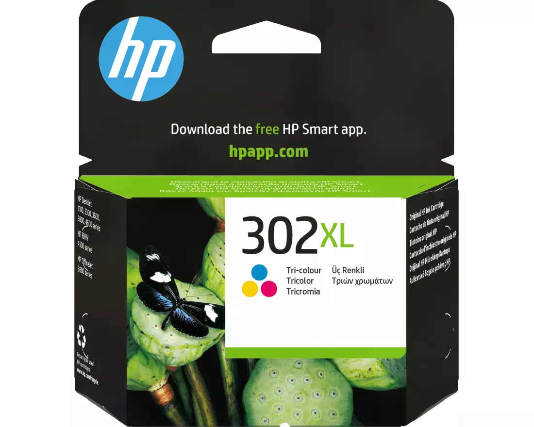 HP Original 302XL Cyan/Magenta/Gelb Druckerpatrone mit hoher Reichweite