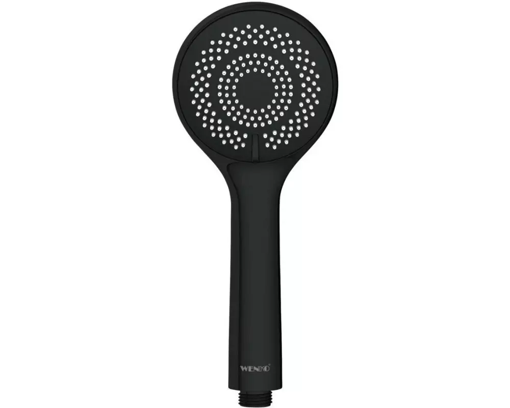Wenko Duschkopf 9.5 cm Schwarz Matt