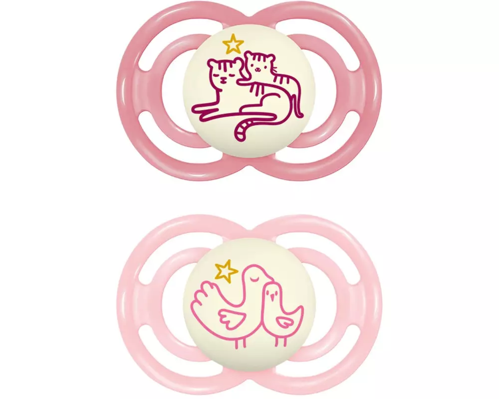 MAM Nuggi Perfect Night 2 Stk. Girl 16-36 Mt.