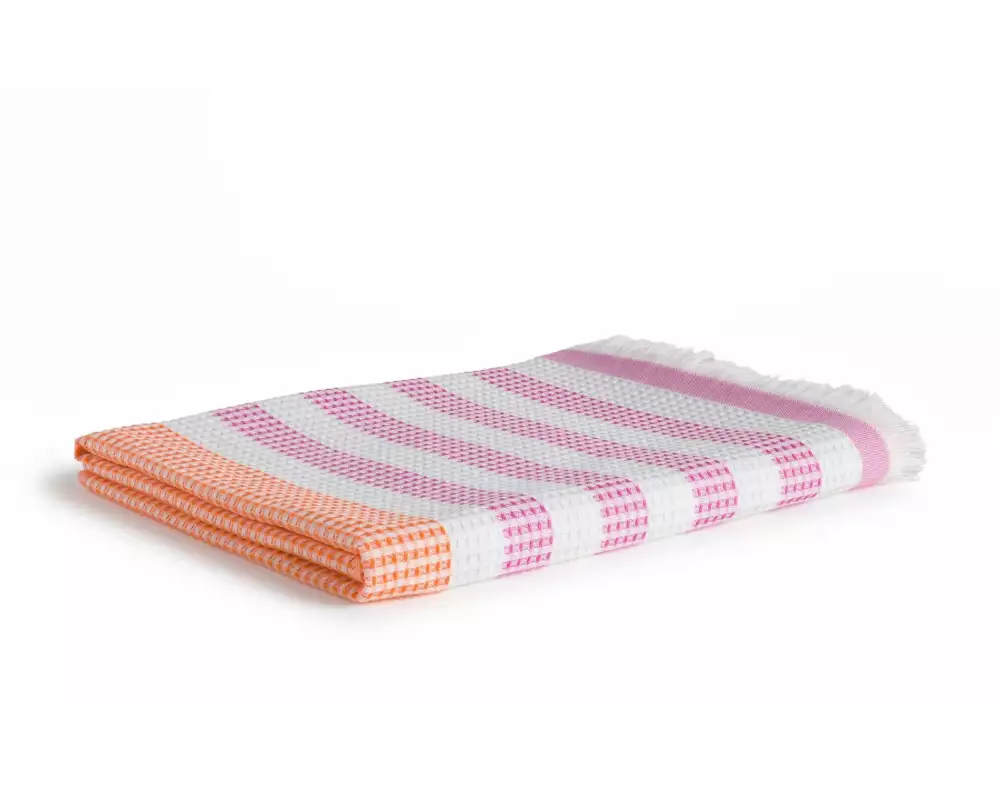 Möve Strandtuch Summer Daylight 90 x 180 cm, Orange/Pink
