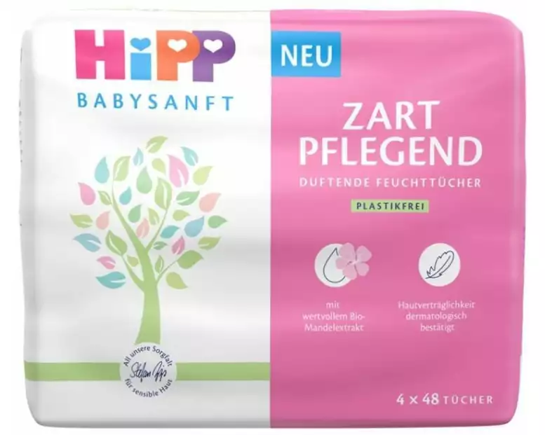 HIPP Feuchttücher Babysanft Zart pflegend 4x 48 Stk.