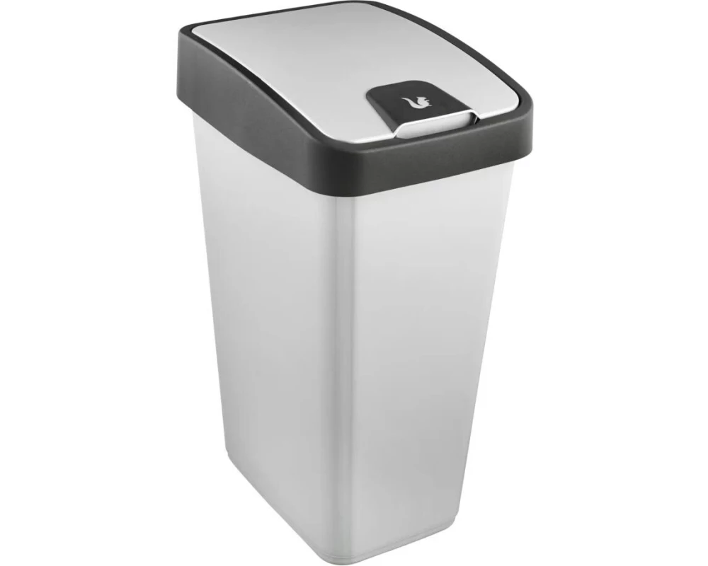 keeeper Abfalleimer Magne 45 l, Flip-Deckel, light silver