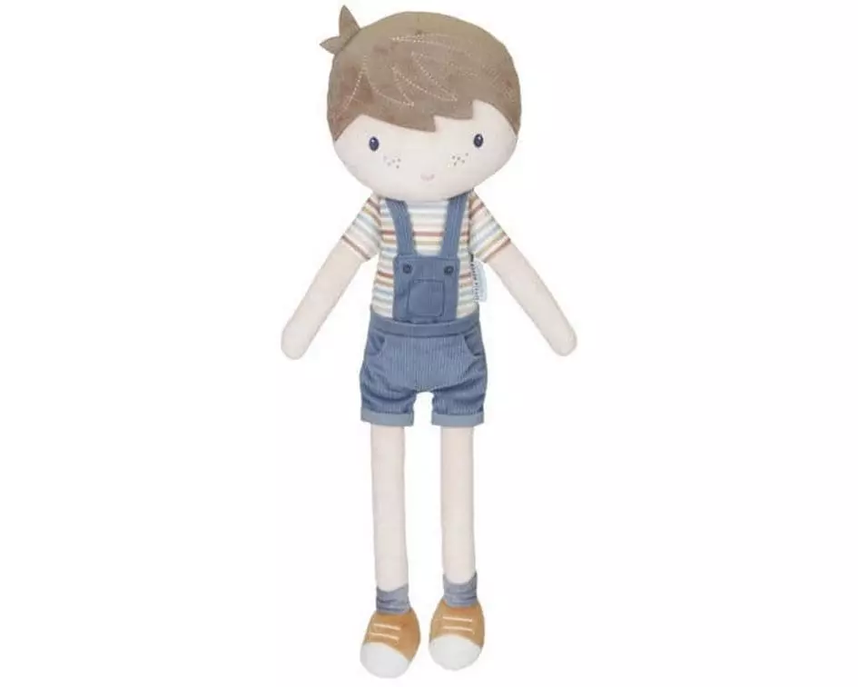 Little Dutch Kuschelpuppe Jim 50 cm Stoffpuppe Blau Mehrfarbig 50 cm