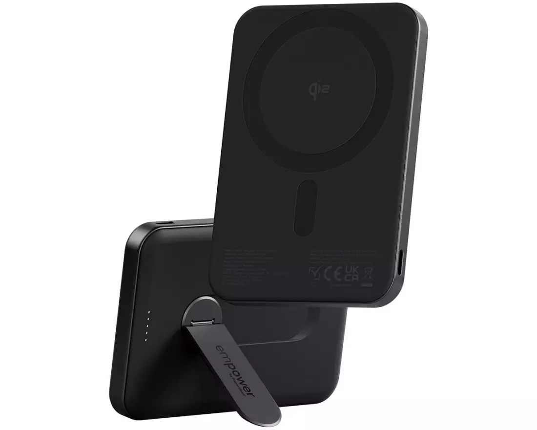 emPower by PanzerGlass Powerbank mit Spin Stand Weltall Schwarz 5000 mAh