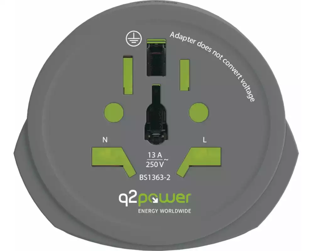 Q2Power Country-Reiseadapter World-EU-CH