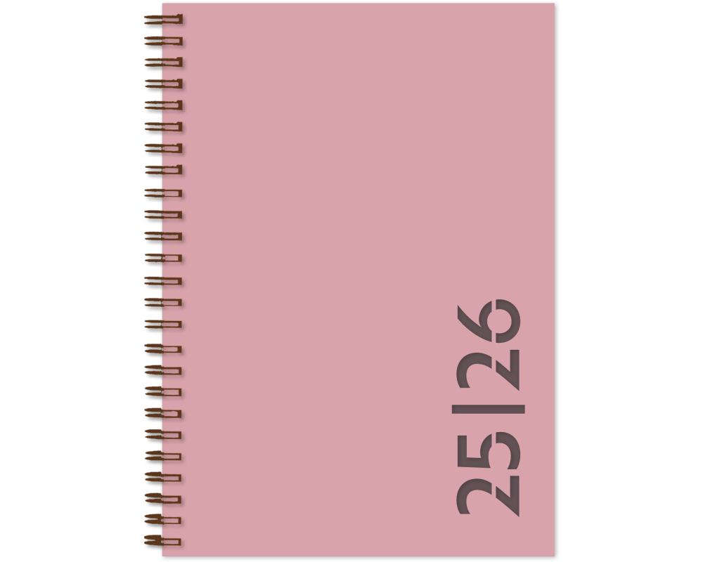 SIMPLEX Schüleragenda Colors 25/26 40133S7.26 1W/2S 17M h.rosa ML 12x16.5cm