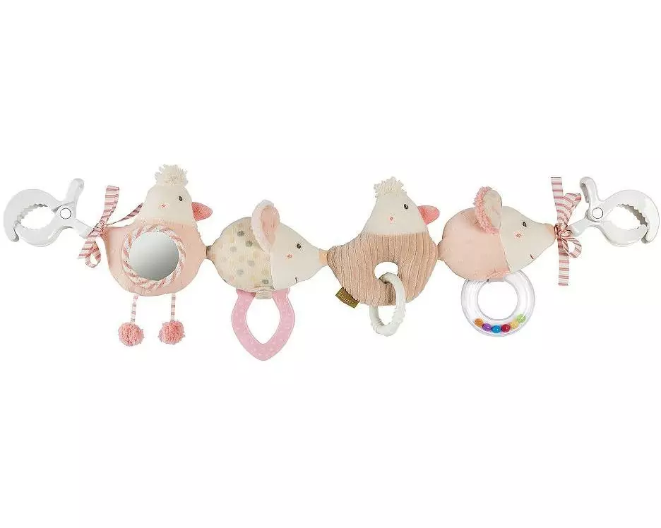 fehn Kinderwagenkette Rosa/Beige