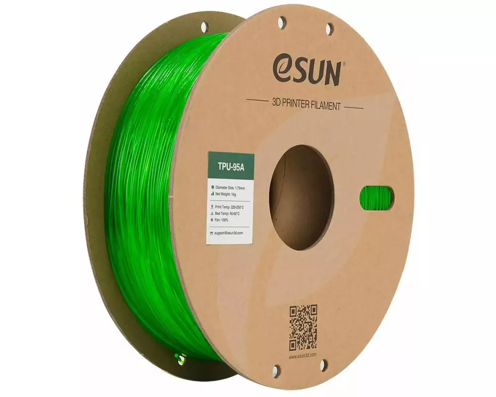 eSun Filament TPU-95A Grün 1.75 mm 1 kg