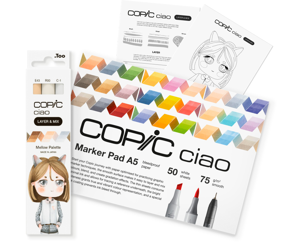 COPIC Marker Ciao 220750212 Mellow Palette 3 Stück