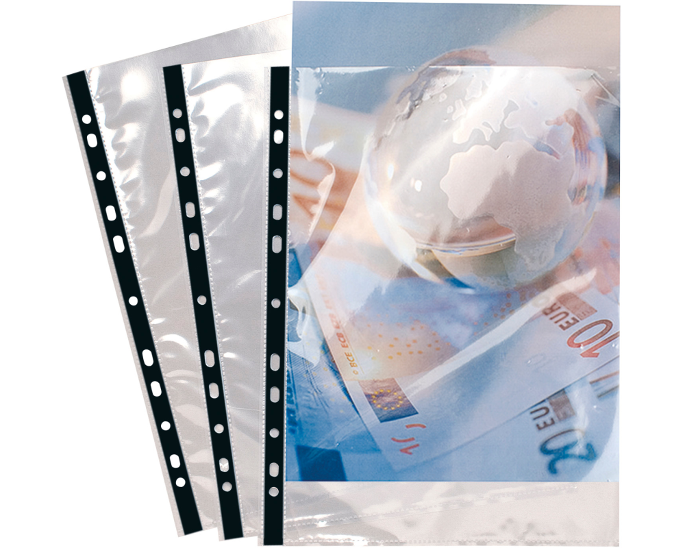 EXACOMPTA Zeigetaschen PP 90 my A4 5900E transparent, glatt 100 Stück