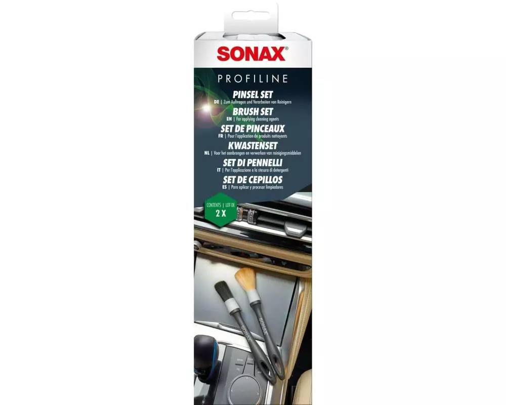 Sonax Brush Set Interior, 2-teilig für Innen- und Aussenreinigung