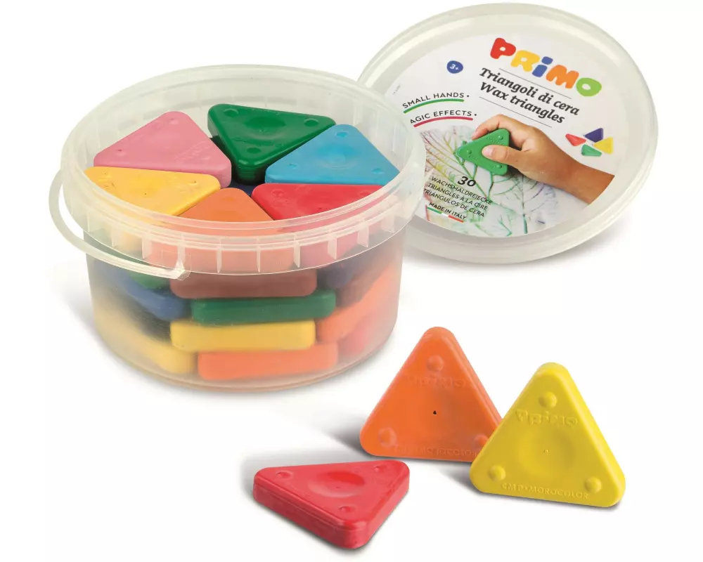 Primo Wachsmalstifte Triangel Schulbox 30-teilig