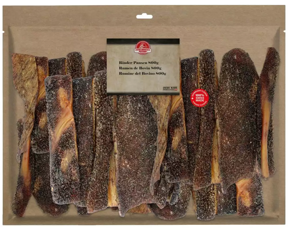 Swiss Mountain Petfood Kauartikel Rinderpansen, 800 g