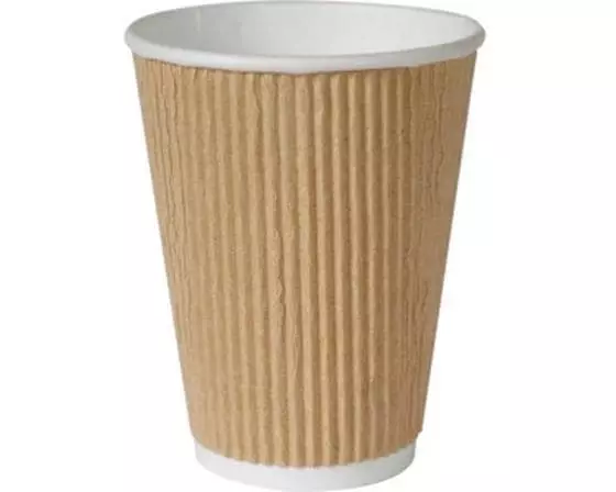 BioPak Einwegbecher Triple Wall 47 cl Braun, 20 Stück