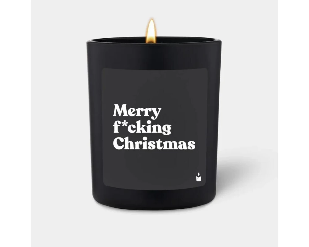 ChattyCandles Weihnachtskerze Merry f*cking Christmas 6.7 x 8 cm
