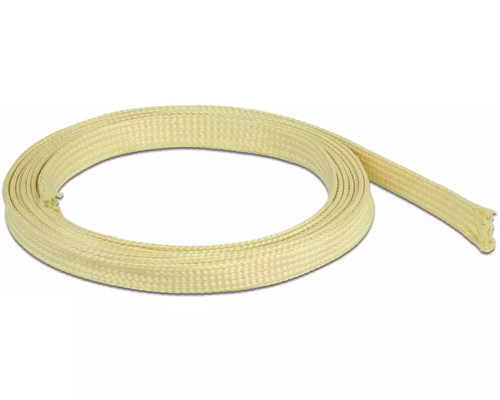 Delock Geflechtschlauch aus Aramid Fasern 2 m x 10 mm Gelb