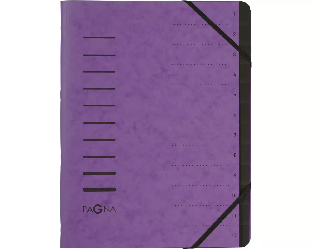 PAGNA Fächermappe Office A4 40059-10 aubergine 1-12