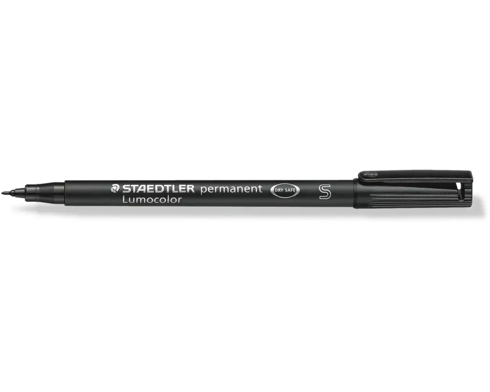 Staedtler Folienstift Lumocolor 313 S Schwarz, permanent, 10 Stück