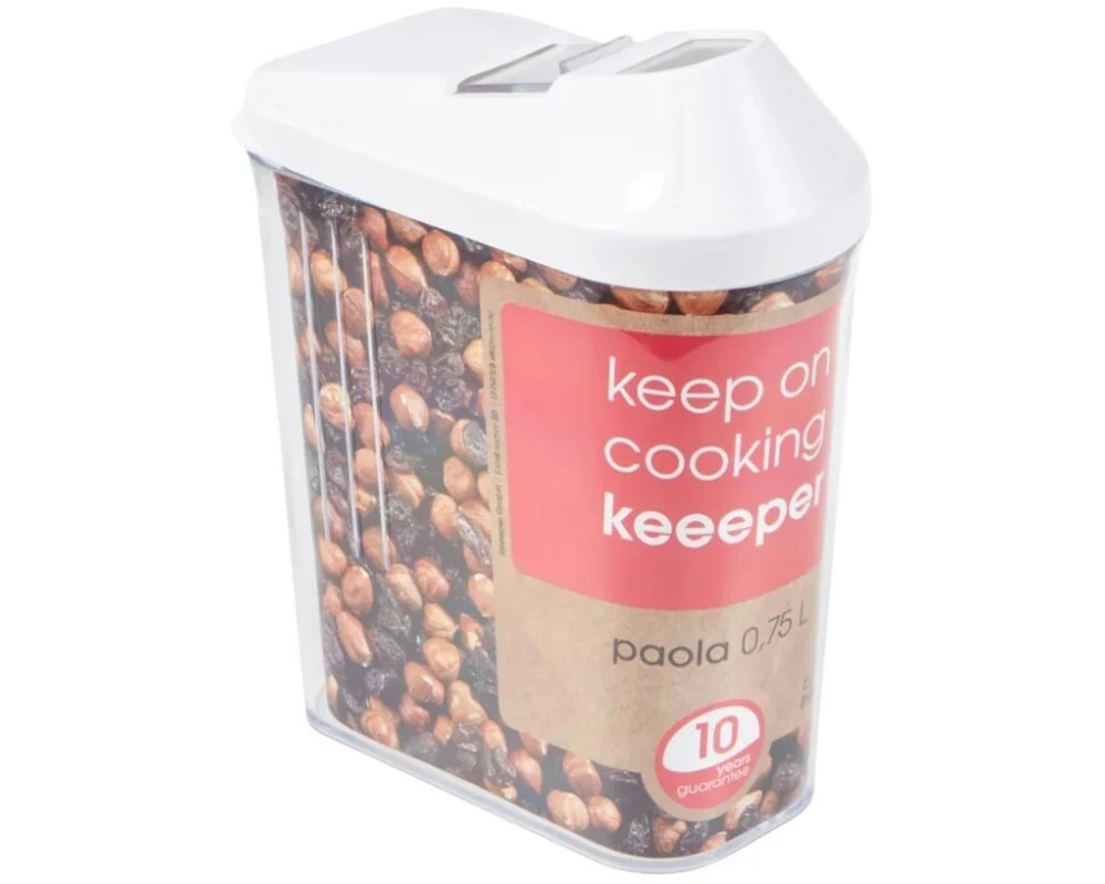 keeeper Paola 0.75 l, Transparent/Weiss