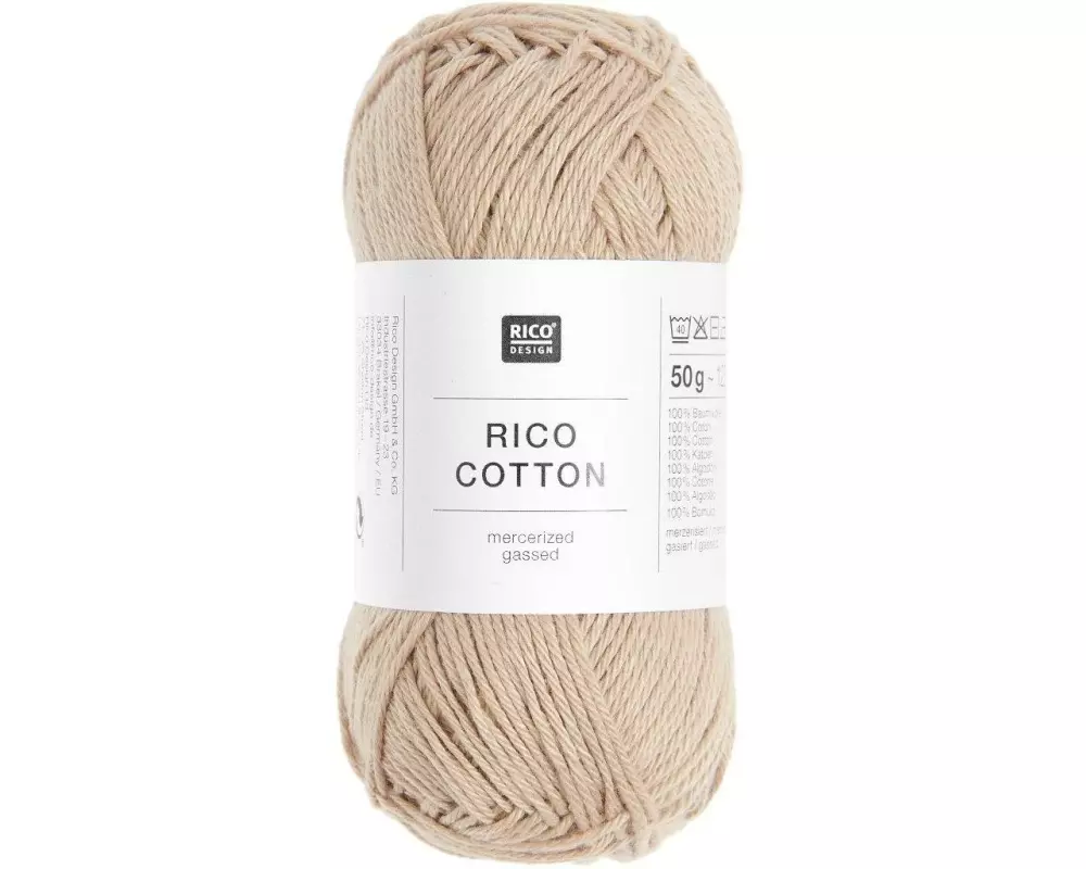 Rico Design Baumwollgarn Camel, 50 g, 125 m