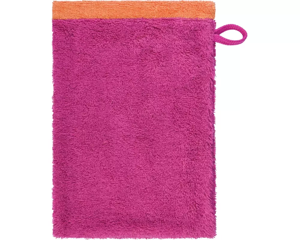 Cawö Waschhandschuh Lifestyle Splash 16 x 22 cm, Pink/Mandarine