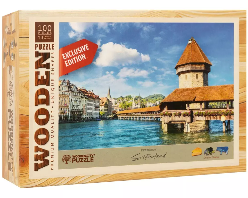 Wooden City Holz-Puzzle Kapellbrücke 100 Teile