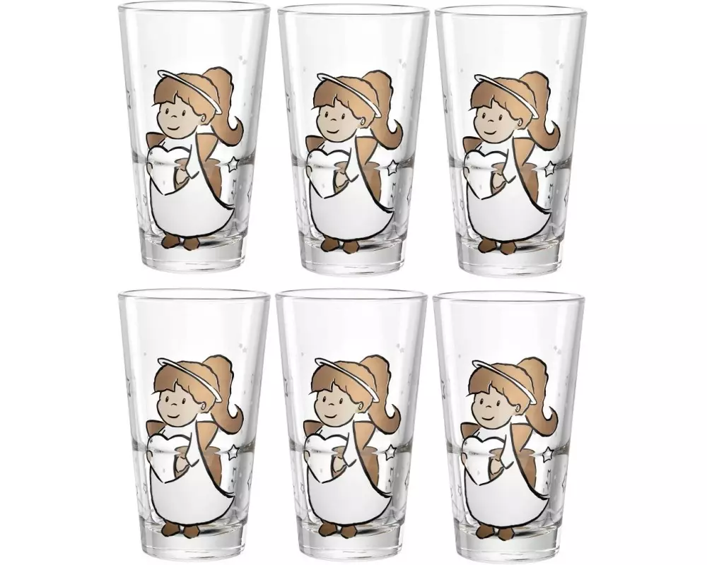 Leonardo Trinkglas Autentico Engel 330 ml, 6 Stück, Transparent