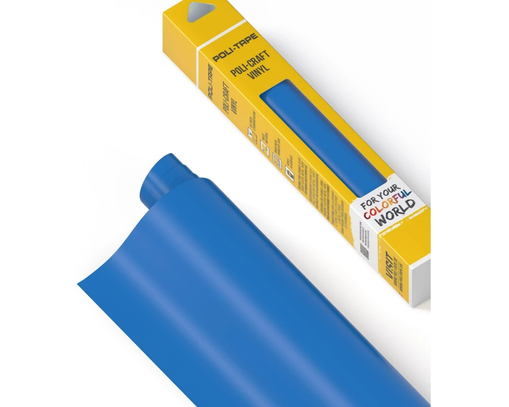 Poli-Tape Vinylfolie Permanent 30.5 x 183 cm, Blau matt