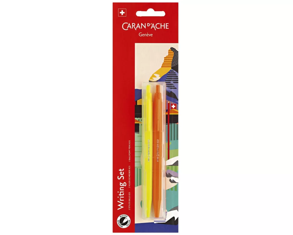Caran d'Ache Kugelschreiber 825 Medium (M), Gelb/Orange