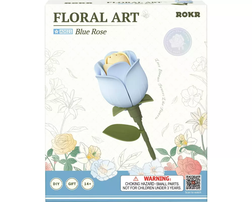 ROKR Bausatz Blue Rose 3D-Puzzle