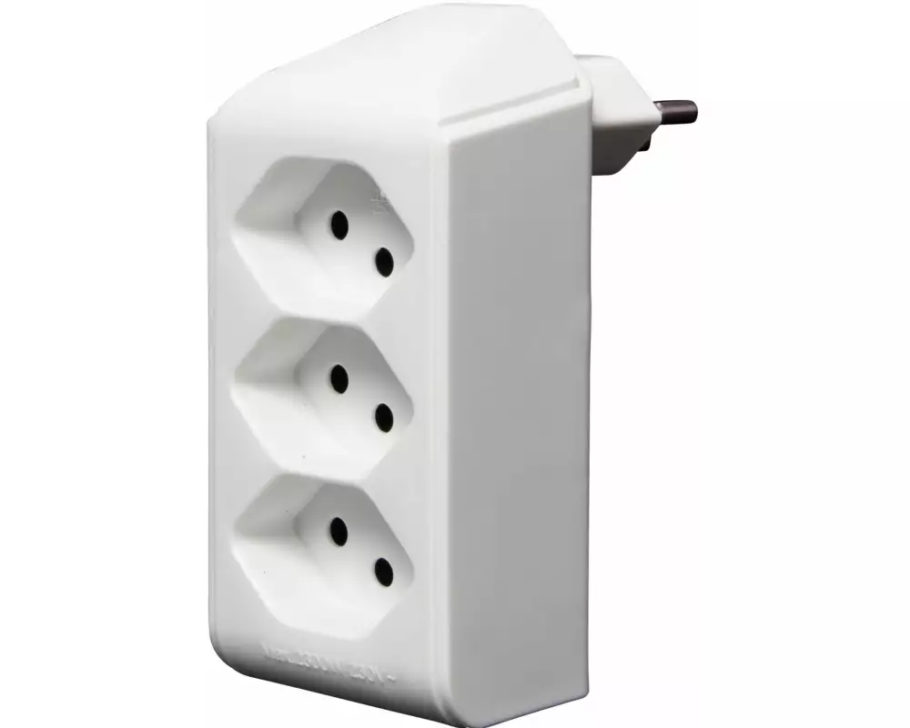 Brennenstuhl Abzweigstecker 3 x T13, 300° drehbar, Weiss